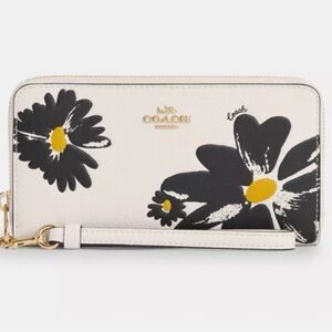 NWT Coach Long Zip Around Wallet with Floral Print